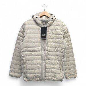 Jack Wolfskin Men’s Glowing Mountarin Down Jacket Medium Cream NWT